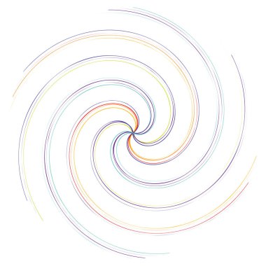 Spiral, girdap, dönme vektör tasarım elementi. Volute, helix, whorl illüstrasyon.