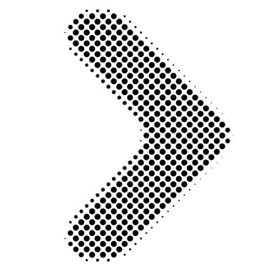 Yarım ton ok simgesi ve sembol. Stock vektör illüstrasyonu, Clip-art grafikleri