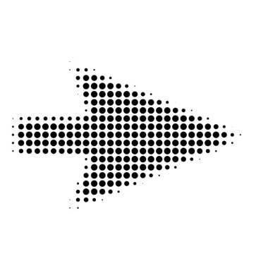 Yarım ton ok simgesi ve sembol. Stock vektör illüstrasyonu, Clip-art grafikleri