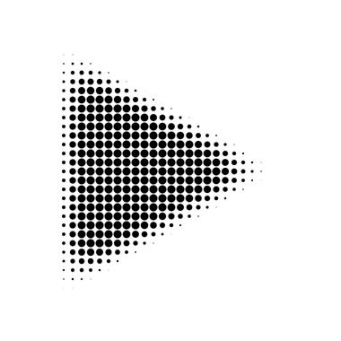 Yarım ton ok simgesi ve sembol. Stock vektör illüstrasyonu, Clip-art grafikleri.