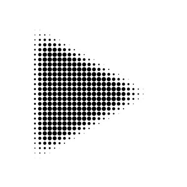 Yarım ton ok simgesi ve sembol. Stock vektör illüstrasyonu, Clip-art grafikleri.