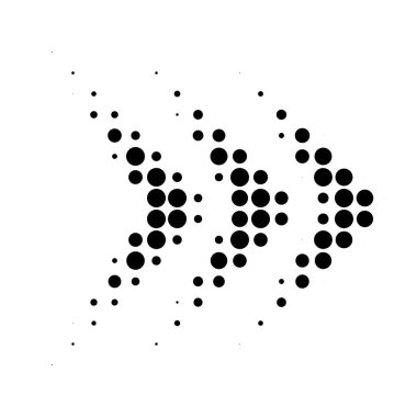 Yarım ton ok simgesi ve sembol. Stock vektör illüstrasyonu, Clip-art grafikleri