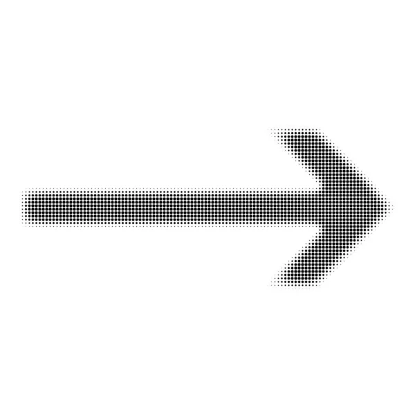 ハーフトーン矢印アイコンとシンボル ストック ベクトル イラスト クリップ アート グラフィック — ストックベクタ
