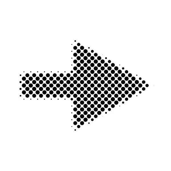 Mezzo Tono Freccia Icona Simbolo Illustrazione Vettoriale Stock Grafica Clip — Vettoriale Stock