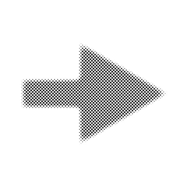 Halftone Pijl Pictogram Symbool Voorraad Vector Illustratie Clip Art Graphics — Stockvector