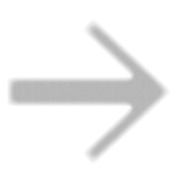 Halftone Arrow Icon Symbol Stock Vector Illustration Clip Art Graphics — Stock Vector