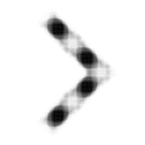 Icône Symbole Flèche Demi Ton Illustration Vectorielle Stock Graphiques Clip — Image vectorielle