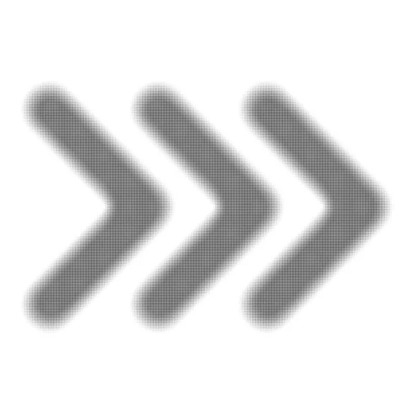 Halftone Arrow Icon Symbol Stock Vector Illustration Clip Art Graphics — Stock Vector