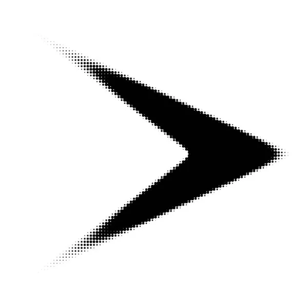 Icône Symbole Flèche Demi Ton Illustration Vectorielle Stock Graphiques Clip — Image vectorielle