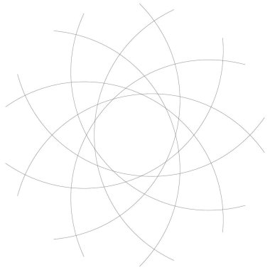 Özet geç, nilüfer çiçeği mandala, motif ikonu, sembol. Stock vektör illüstrasyonu, Clip-art grafikleri