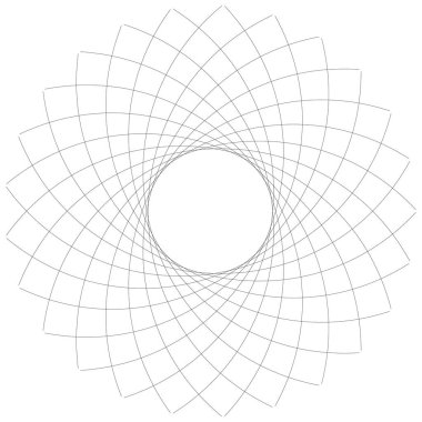 Özet geç, nilüfer çiçeği mandala, motif ikonu, sembol. Stock vektör illüstrasyonu, Clip-art grafikleri