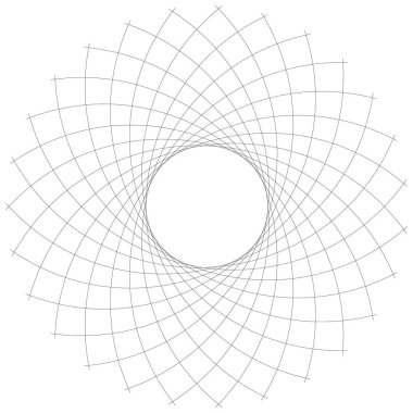 Özet geç, nilüfer çiçeği mandala, motif ikonu, sembol. Stock vektör illüstrasyonu, Clip-art grafikleri