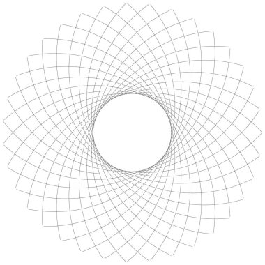 Özet geç, nilüfer çiçeği mandala, motif ikonu, sembol. Stock vektör illüstrasyonu, Clip-art grafikleri