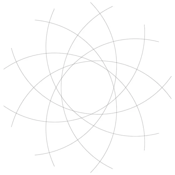 Vázlat Kontúr Lótusz Mandala Motívum Ikon Szimbólum Készletvektor Illusztráció Clip — Stock Vector