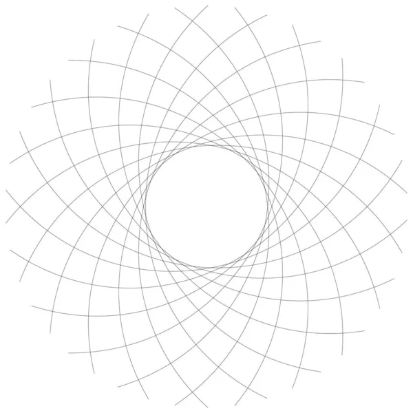Outline Contour Lotus Mandala Motif Icon Symbol Stock Vector Illustration — Stock Vector