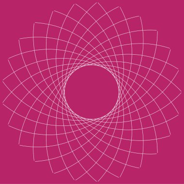 Özet geç, nilüfer çiçeği mandala, motif ikonu, sembol. Stock vektör illüstrasyonu, Clip-art grafikleri