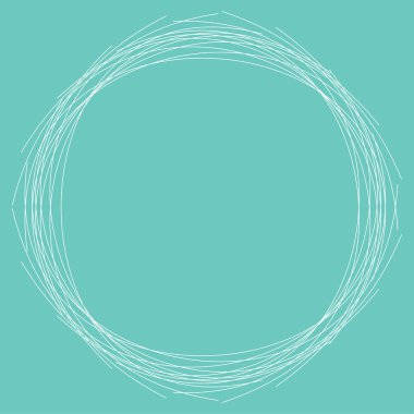 Karalayın, karalayın, birbirine dolanmış çizgiler dairesel, daire elementi. Stock vektör illüstrasyonu, Clip-art grafikleri