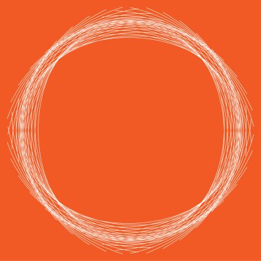 Karalayın, karalayın, birbirine dolanmış çizgiler dairesel, daire elementi. Stock vektör illüstrasyonu, Clip-art grafikleri