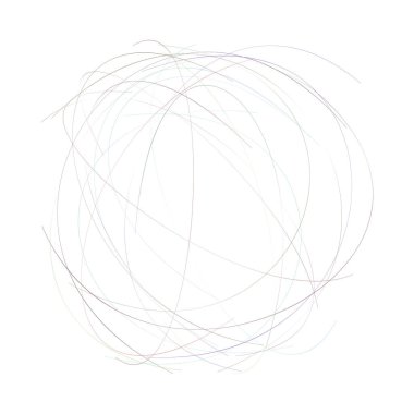 Karalayın, karalayın, birbirine dolanmış çizgiler dairesel, daire elementi. Stock vektör illüstrasyonu, Clip-art grafikleri