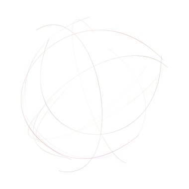 Karalayın, karalayın, birbirine dolanmış çizgiler dairesel, daire elementi. Stock vektör illüstrasyonu, Clip-art grafikleri