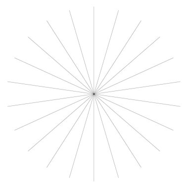 Radyal çizgiler, çizgiler. Işıldayan şeritler, şeritler. Işınlar, ışınlar, yıldız patlaması, güneş patlaması elementi. Stock vektör illüstrasyonu, Clip sanat grafikleri