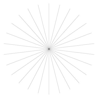 Radyal çizgiler, çizgiler. Işıldayan şeritler, şeritler. Işınlar, ışınlar, yıldız patlaması, güneş patlaması elementi. Stock vektör illüstrasyonu, Clip sanat grafikleri