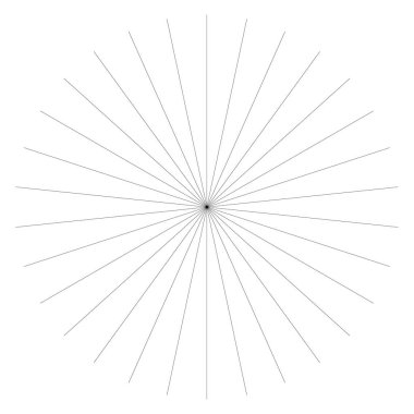 Radyal çizgiler, çizgiler. Işıldayan şeritler, şeritler. Işınlar, ışınlar, yıldız patlaması, güneş patlaması elementi. Stock vektör illüstrasyonu, Clip sanat grafikleri