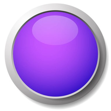 Boş, boş daire düğmesi, rozet, etiket veya etiket simgesi. Stock vektör illüstrasyonu, Clip-art grafikleri
