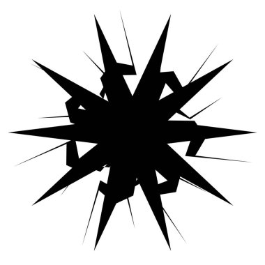 Soyut radyal mandala, motif simgesi. Stock vektör illüstrasyonu, Clip-art grafikleri