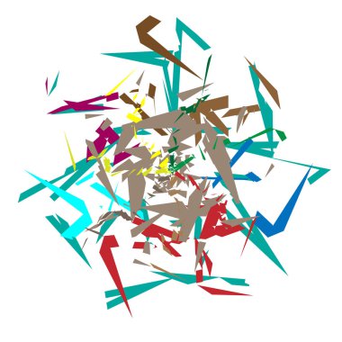 Rastgele kaotik soyut dağınık şekiller tasarım elementi. Stock vektör illüstrasyonu, Clip-art grafikleri