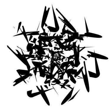 Rastgele kaotik soyut dağınık şekiller tasarım elementi. Stock vektör illüstrasyonu, Clip-art grafikleri