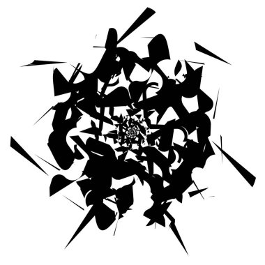 Rastgele kaotik soyut dağınık şekiller tasarım elementi. Stock vektör illüstrasyonu, Clip-art grafikleri