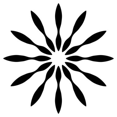 Radikal, dairesel çizgiler, teller. Işık saçan çizgiler, çizgiler. Eşmerkezli patlama, patlama etkisi vektör çizimi