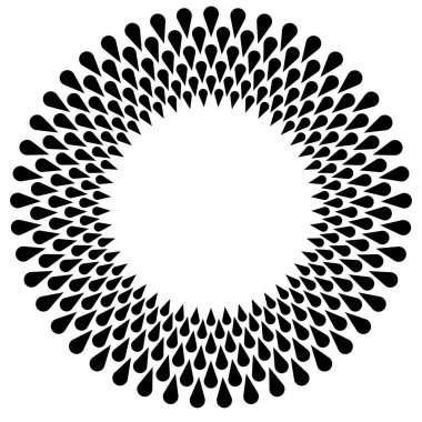 Radikal, dairesel çizgiler, teller. Işık saçan çizgiler, çizgiler. Eşmerkezli patlama, patlama etkisi vektör çizimi