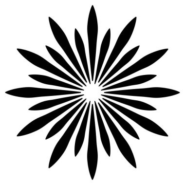 Radikal, dairesel çizgiler, teller. Işık saçan çizgiler, çizgiler. Eşmerkezli patlama, patlama etkisi vektör çizimi