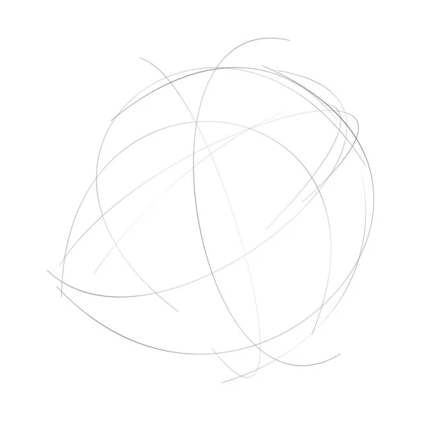 Scribble Doodle Linhas Emaranhadas Circular Elemento Círculo Ilustração Vetor Estoque — Vetor de Stock