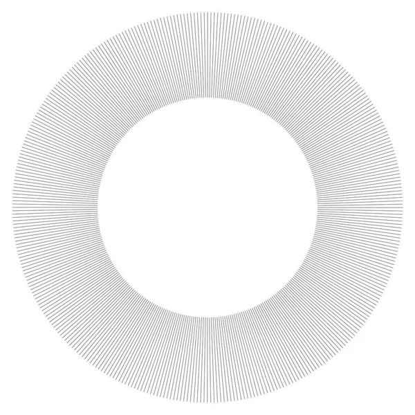 Lignes Radiales Circulaires Rayons Lignes Rayonnantes Rayures Éclatement Concentrique Illustration — Image vectorielle