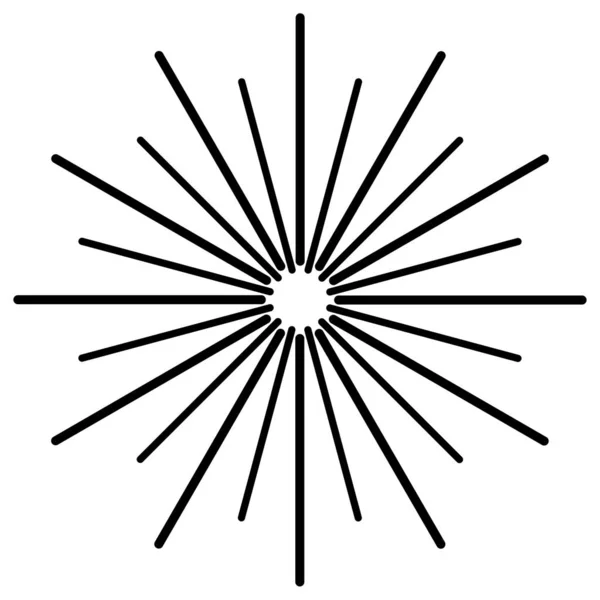 Líneas Radiales Circulares Radios Líneas Radiantes Rayas Explosión Concéntrica Ilustración — Archivo Imágenes Vectoriales