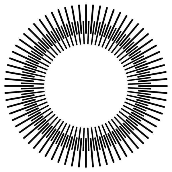 圆形线 放射线 同心爆裂 爆破效果矢量图解 — 图库矢量图片