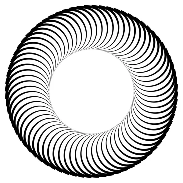 Spiral Virvlande Virvlande Element Cyklisk Bubbelpool Virvelvind Contortion Design — Stock vektor