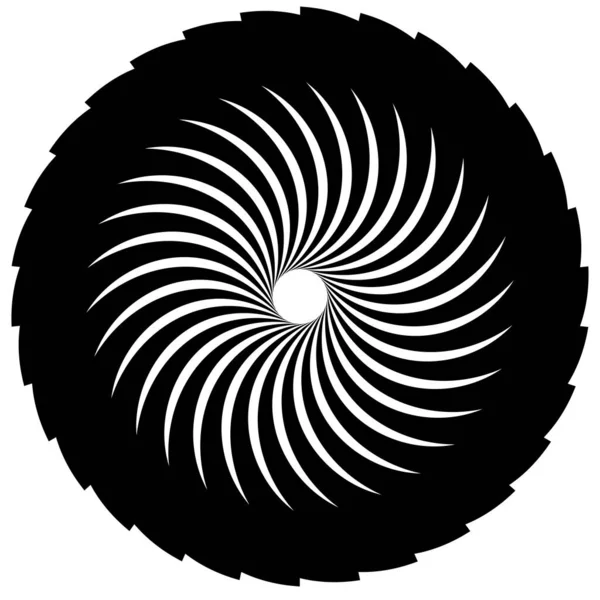 Спіральний Вихровий Вихровий Елемент Циклічний Джакузі Вихровий Дизайн Викривлення — стоковий вектор