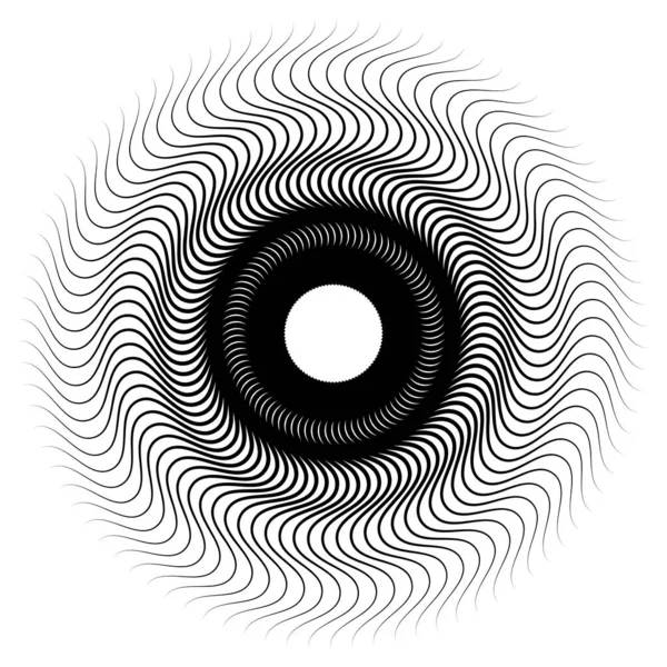 螺旋状 旋回要素 回転渦 旋風の収縮デザイン — ストックベクタ
