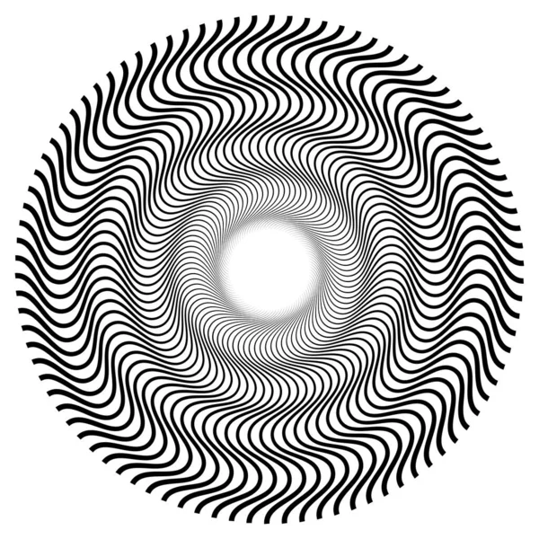 Espiral Remolino Elemento Giratorio Hidromasaje Cíclico Diseño Contorsión Torbellino — Vector de stock