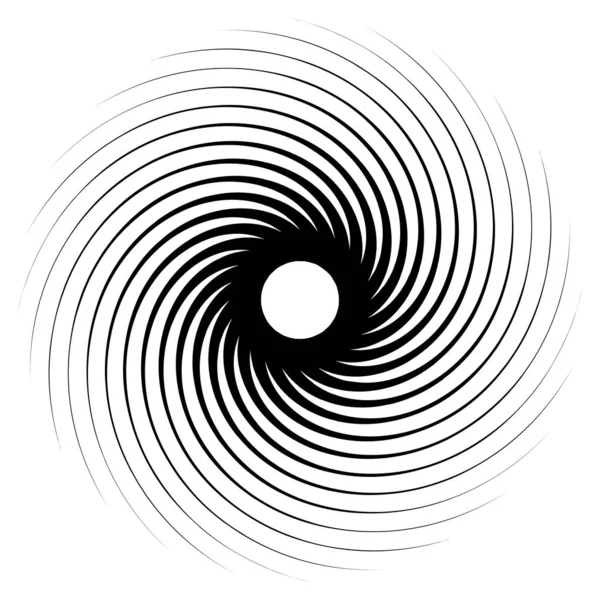 Spiraalvormig Draaibaar Draaiend Element Cyclische Draaikolk Wervelwind Contortie Ontwerp — Stockvector