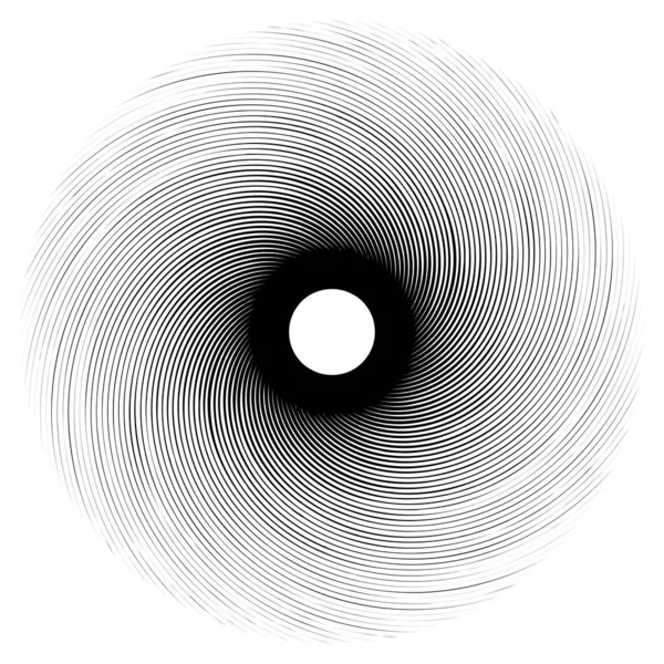 螺旋状 旋回要素 回転渦 旋風の収縮デザイン — ストックベクタ