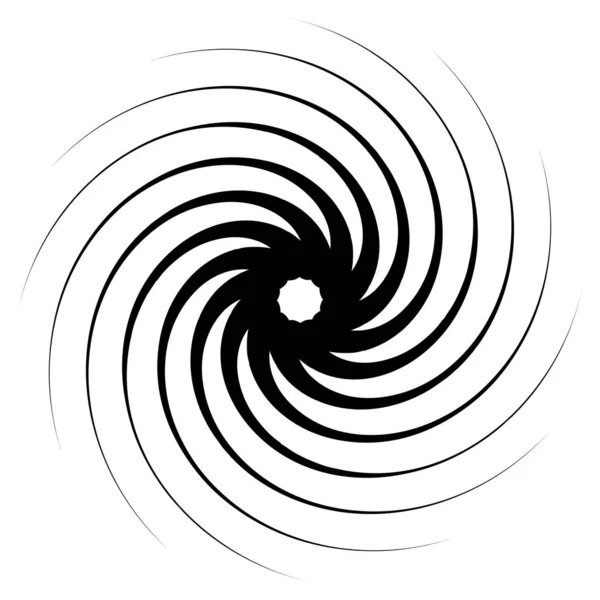 Spiral Virvlande Virvlande Element Cyklisk Bubbelpool Virvelvind Contortion Design — Stock vektor