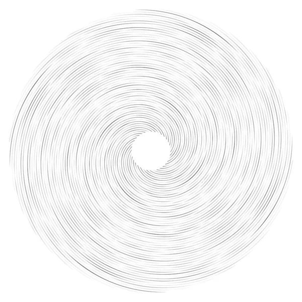 Spiral Swirl Twirl Element Cyclic Whirlpool Whirlwind Contortion Design — Stock Vector