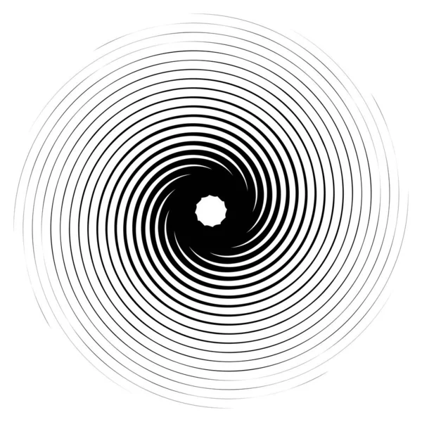 Spiraalvormig Draaibaar Draaiend Element Cyclische Draaikolk Wervelwind Contortie Ontwerp — Stockvector