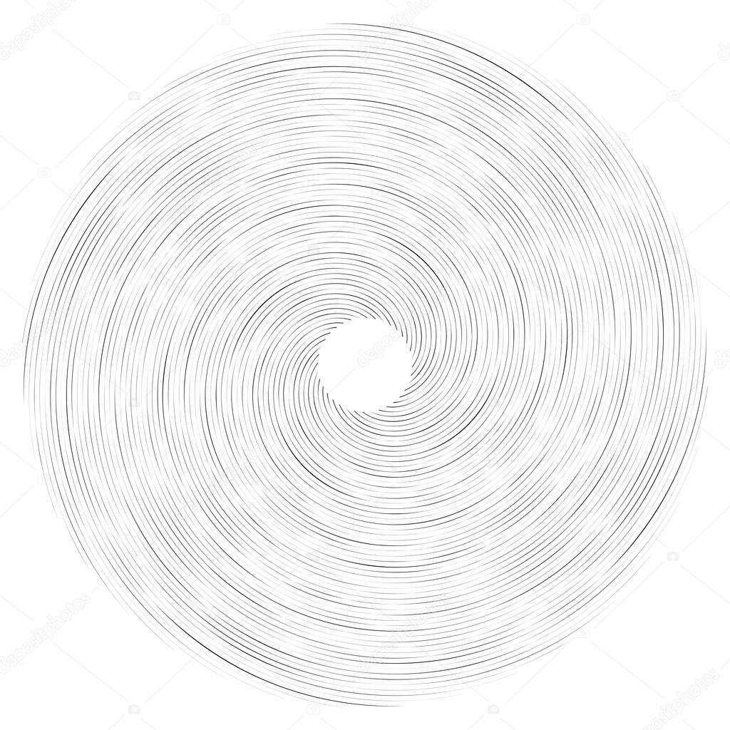 Spiral, swirl, twirl element. Cyclic whirlpool, whirlwind contortion design