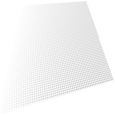 Soyut 3D ızgara, perspektif örgüsü. Damalı uzamsal kareler desen, kare tasarım ögesi